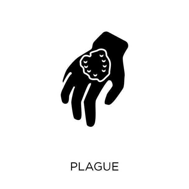 Icono de la peste. Diseño del símbolo de la plaga de la colección Enfermedades. Ilustración simple del vector del elemento sobre fondo blanco
. - Vector, imagen