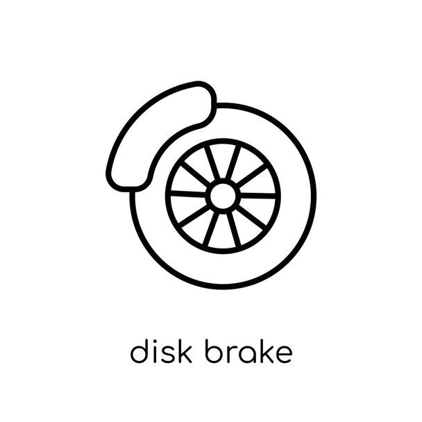 disk brake icon. Trendy modern flat linear vector disk brake icon on white background from thin line general collection, editable outline stroke vector illustration - Vector, Image