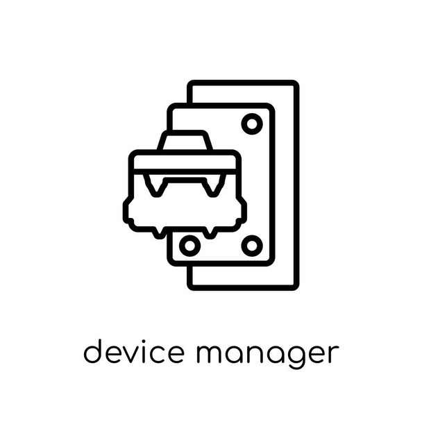 Device manager icon. Trendy modern flat linear vector Device manager icon on white background from thin line hardware collection, editable outline stroke vector illustration - Vector, Image