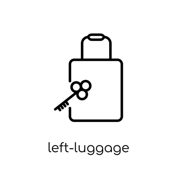 Bagage-pictogram. Trendy moderne vlakke lineaire vector Bagage-icoon op een witte achtergrond van dunne lijn Hotel collection, overzicht vectorillustratie - Vector, afbeelding