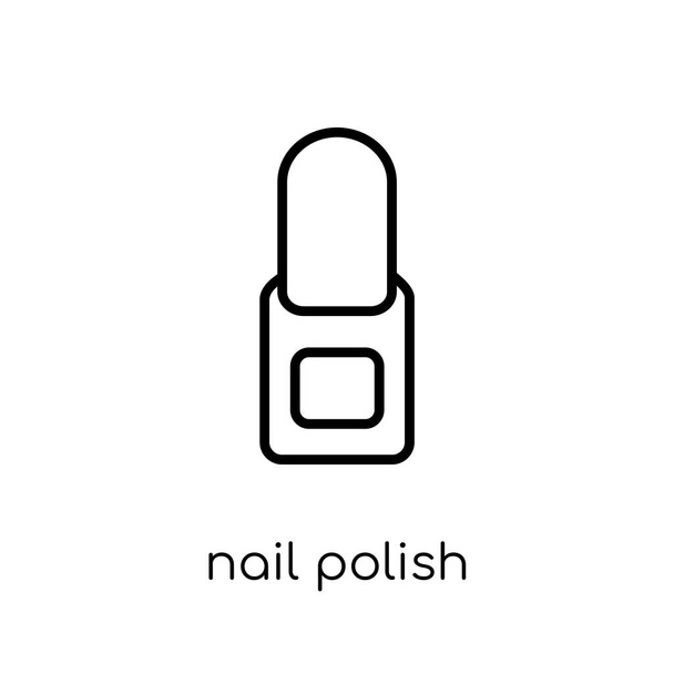 爪のポーランド語のアイコン。細い線のコレクション、アウトライン ベクトル図から白い背景のトレンディなモダンなフラット線形ベクトル マニキュア アイコン - ベクター画像
