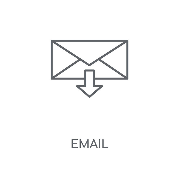 Email linear icon. Email concept stroke symbol design. Thin graphic elements vector illustration, outline pattern on a white background, eps 10. - Вектор,изображение