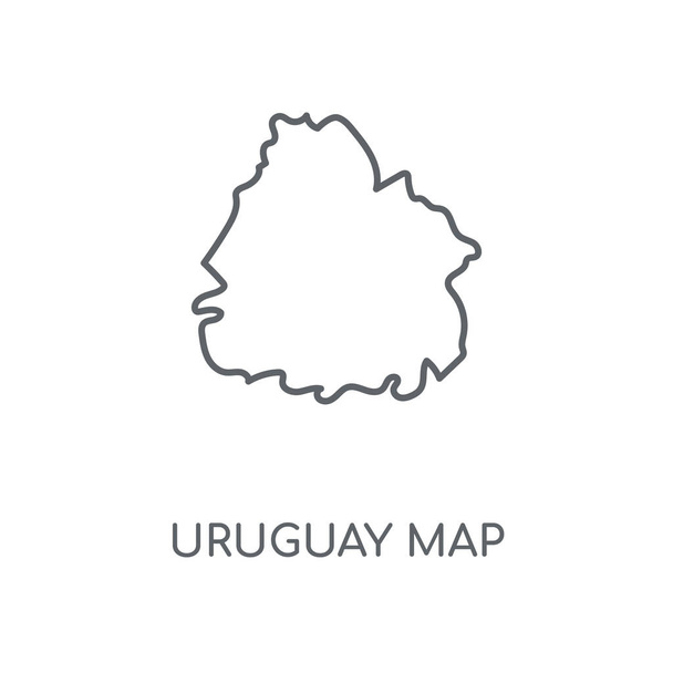Mappa Uruguay icona lineare. Uruguay mappa concetto corsa simbolo design. Illustrazione vettoriale di elementi grafici sottili, schema di contorno su sfondo bianco, eps 10
. - Vettoriali, immagini