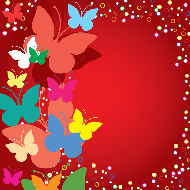 rode vlinders - Vector, afbeelding