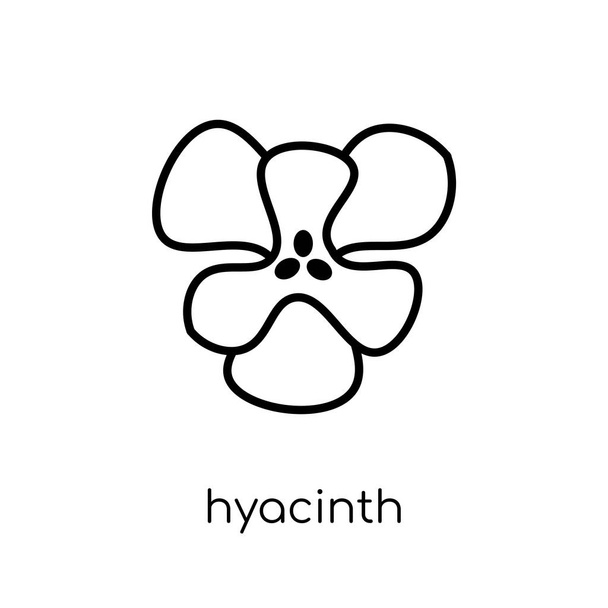 Hyacinth icon. Trendy modern flat linear vector Hyacinth icon on white background from thin line nature collection, editable outline stroke vector illustration - Vector, Image