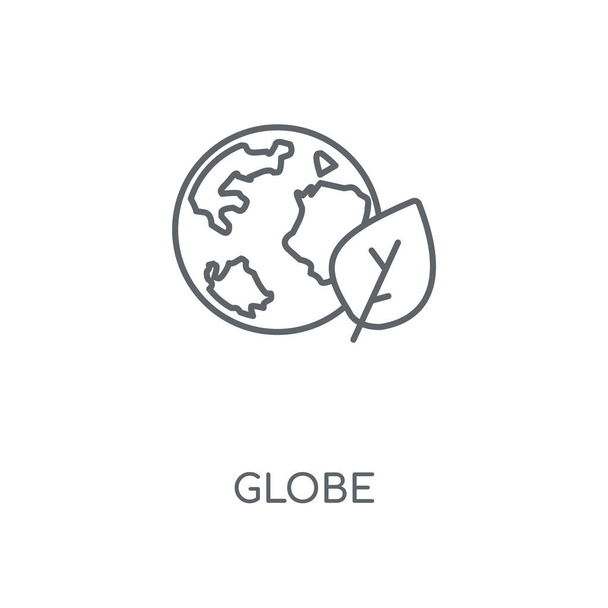Globe linear icon. Globe concept stroke symbol design. Thin graphic elements vector illustration, outline pattern on a white background, eps 10. - Вектор, зображення
