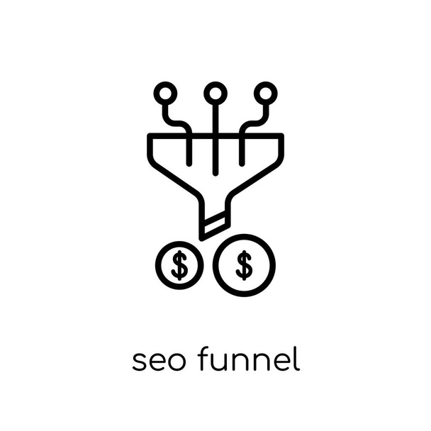 seo Funnel icon. Trendy modern flat linear vector seo Funnel icon on white background from thin line Programming collection, editable outline stroke vector illustration - Vector, Image