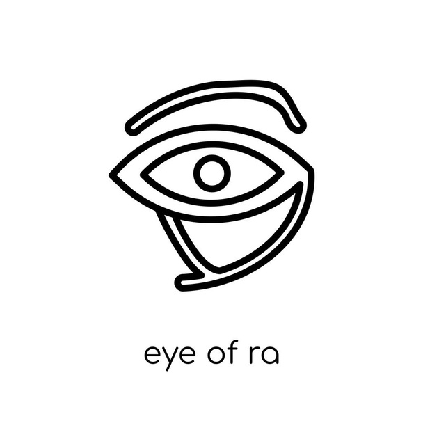 Ra-ikonin silmä. Trendikäs moderni tasainen lineaarinen vektori Eye of ra kuvaketta valkoisella taustalla ohut viiva Uskonto kokoelma, muokattavissa ääriviivat aivohalvaus vektori kuva
 - Vektori, kuva