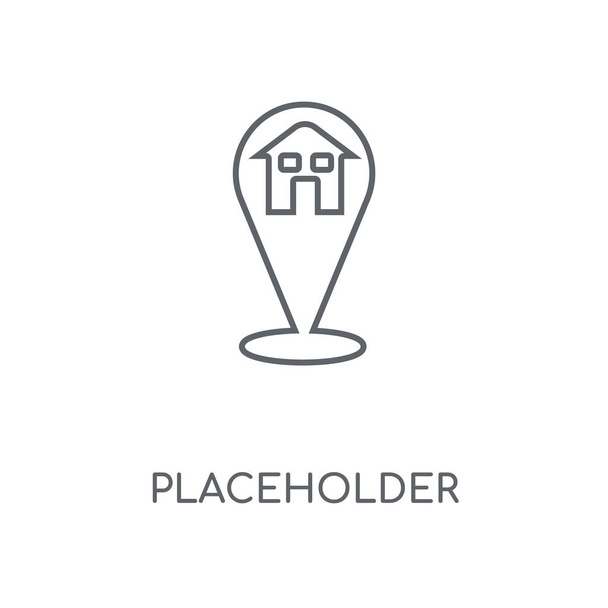 Placeholder lineaarinen kuvake. Placeholder käsite aivohalvaus symboli suunnittelu. Ohut graafinen elementti vektori kuva, ääriviivat valkoisella pohjalla, eps 10
. - Vektori, kuva