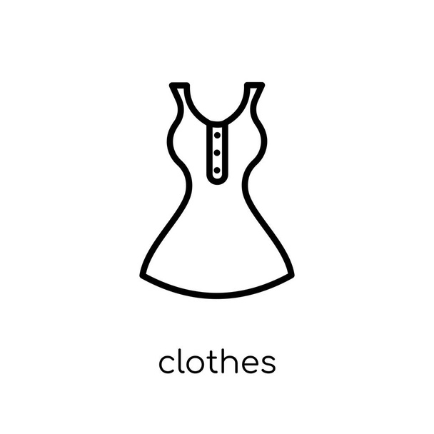 clothes icon. Trendy modern flat linear vector clothes icon on white background from thin line collection, outline vector illustration - Vektor, Bild