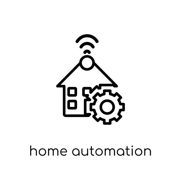 Ikone der Heimautomation. trendy moderne flache lineare Vektor Home Automation Symbol auf weißem Hintergrund aus dünnen Linie Smart Home Collection, editierbare Umrisse Strich Vektor Illustration - Vektor, Bild