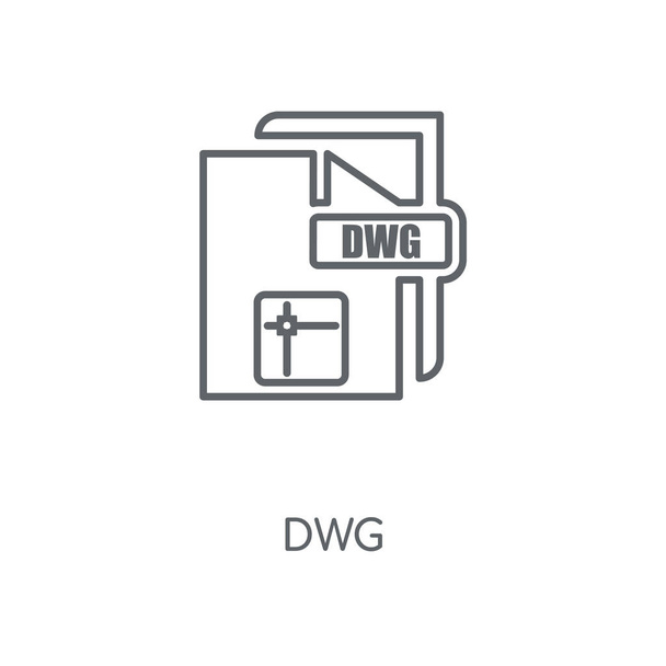 dwg lineares Symbol. dwg concept stroke symbol design. dünne grafische Elemente Vektorillustration, Umrissmuster auf weißem Hintergrund, Folge 10. - Vektor, Bild