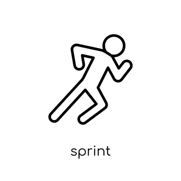 icona dello sprint. Trendy moderno piatto lineare vettoriale sprint icona su sfondo bianco da sottile linea sport collezione, modificabile contorno tratto vettoriale illustrazione
 - Vettoriali, immagini
