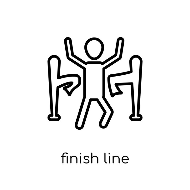 finish line icon. Trendy modern flat linear vector finish line icon on white background from thin line Success collection, outline vector illustration - Vector, Image