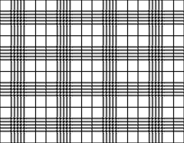 Hound pattern. Geometric print in black and white color. Seamless houndstooth pattern. Trendy hipster style background. Plaid Pattern. Hounds-tooth geometric. - Photo, Image