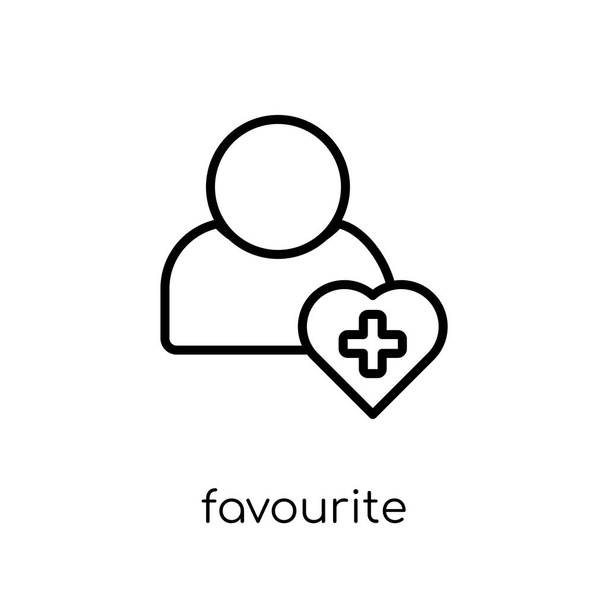 favourite icon. Trendy modern flat linear vector favourite icon on white background from thin line collection, outline vector illustration - Vector, Image