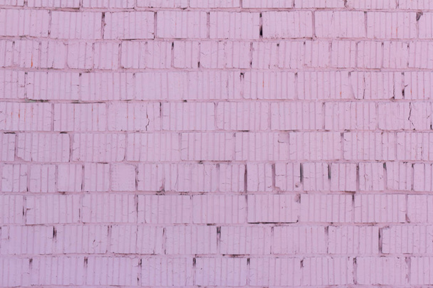 brick background,brick wall is painted in pink color - Foto, Bild