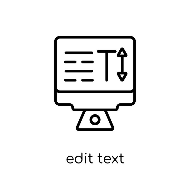 Modifica l'icona del testo. Trendy modern flat linear vector Modifica l'icona del testo su sfondo bianco dalla collezione di web hosting a linea sottile, illustrazione vettoriale del contorno modificabile
 - Vettoriali, immagini