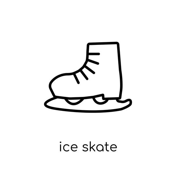 ice skate icon. Trendy modern flat linear vector ice skate icon on white background from thin line collection, outline vector illustration - Vector, Image