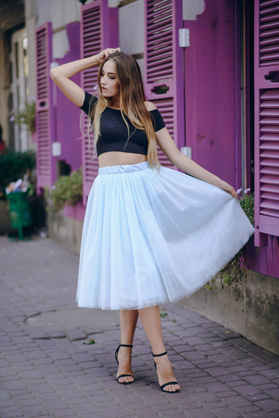 girl in skirt - Photo, image