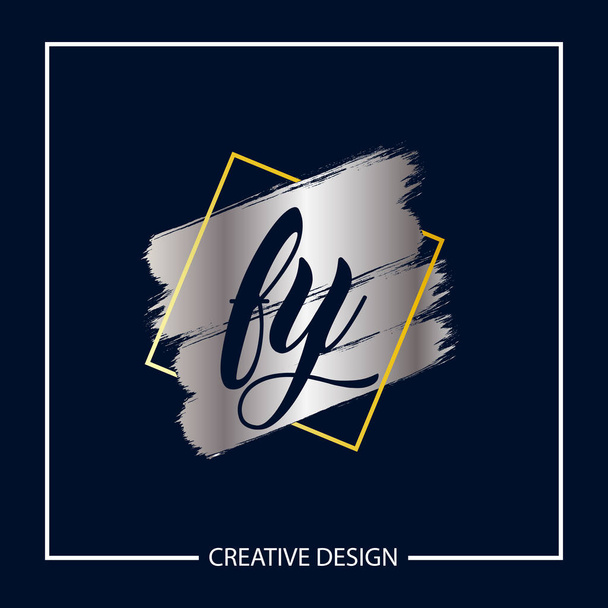 Eerste brief Fy Logo Template Design vectorillustratie - Vector, afbeelding