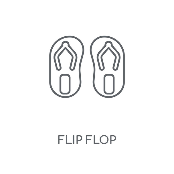 Flip-Flop-Symbol. Flip-Flop-Konzept Strich-Symbol-Design. dünne grafische Elemente Vektorillustration, Umrissmuster auf weißem Hintergrund, Folge 10. - Vektor, Bild