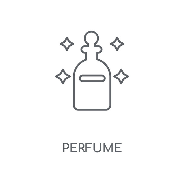 Parfüm doğrusal simgesi. Parfüm kavramı kontur sembolü tasarım. İnce grafik öğeleri illüstrasyon, beyaz bir arka plan, eps 10 anahat desen vektör. - Vektör, Görsel