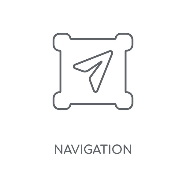 Navigation linear icon. Navigation concept stroke symbol design. Thin graphic elements vector illustration, outline pattern on a white background, eps 10. - Vector, Image