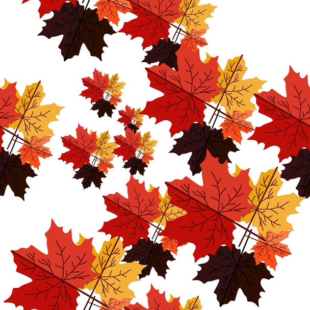 Autumn creative pattern with geometric abstract background - Vektör, Görsel