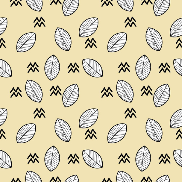 leaf shading baby style seamless pattern - Vettoriali, immagini