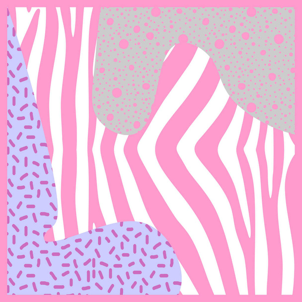 Geometric unique abstract pattern square for hijab, scarf, cushion, pillow textile print - Vetor, Imagem