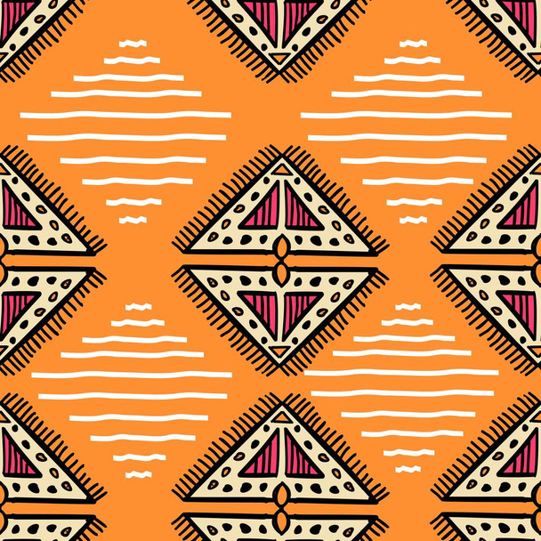 Awesome aztec pattern with hand drawn creative. Textile print and cultural fashion vector. - Vektor, kép