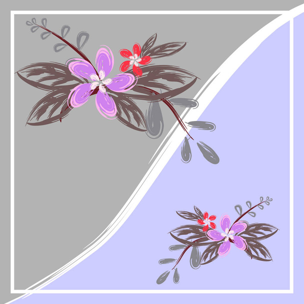 Fleur motif dessiné à la main avec fleur florale ornement cou conception arrière-plan illustration vectorielle pour hijab écharpe et bandana prêt à imprimer
. - Vecteur, image