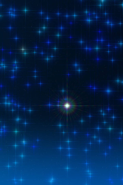Melkweg sterren gefotografeerd door een telescoop. 2D render / illustratie, mijn astronomie werk. - Foto, afbeelding