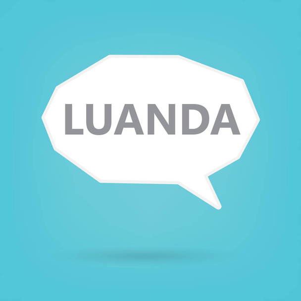 Luanda word on a speech bubble- vector illustration - Vecteur, image