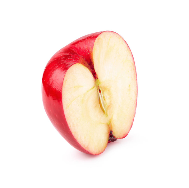 Červené jablko celých kusů izolované na bílém pozadí. - Fotografie, Obrázek
