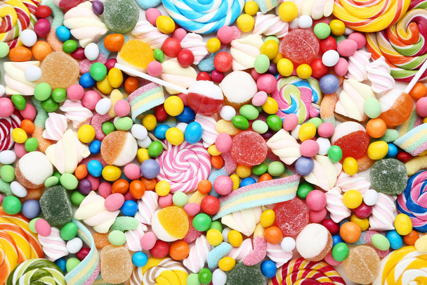 Background of sweet candies and lollipops - Foto, immagini