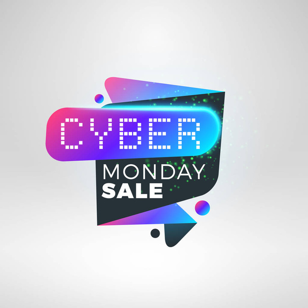 Cyber Monday sale sticker. Discount banner. Special offer sale tag. Vector illustration. - Vector, afbeelding