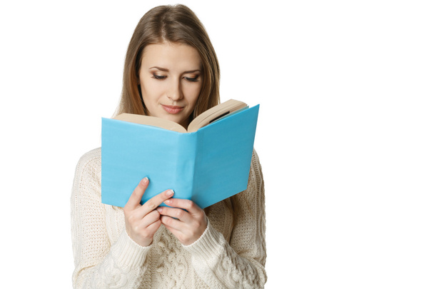 woman holding a book - Zdjęcie, obraz