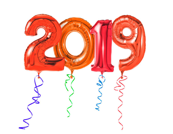 Palloncini rossi con nastro - Numero 2019
 - Foto, immagini