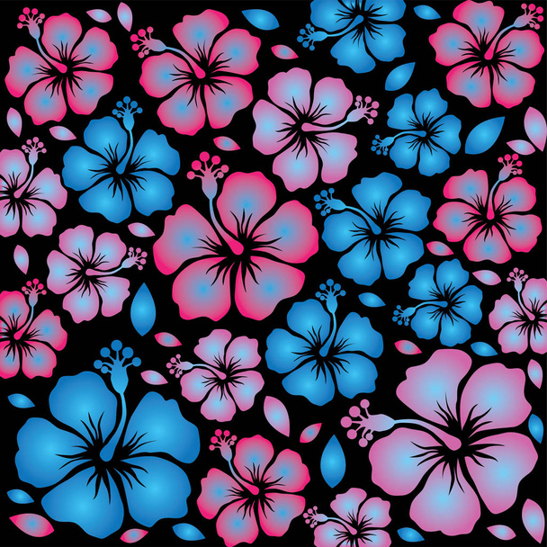 Hibiszkusz virág háttér vector - Vektor, kép