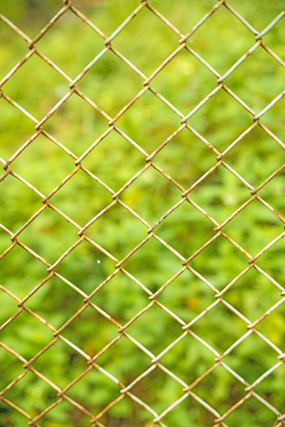 Забор с зеленым фоном
 - Фото, изображение