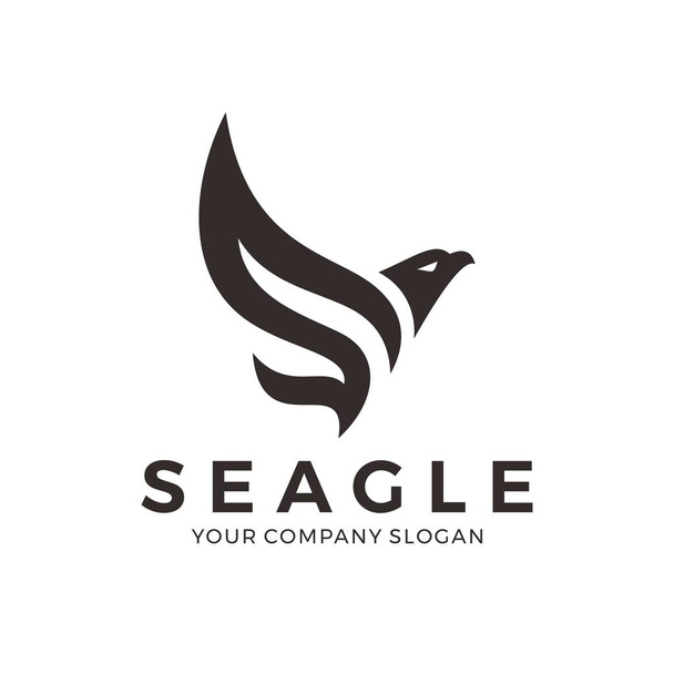 Абстрактний логотип орла з літерою S
 - Вектор, зображення