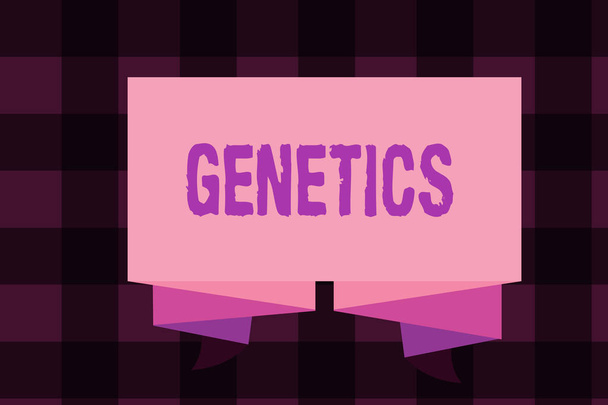 Írásbeli Megjegyzés mutatja a genetika. Üzleti fénykép bemutató tanulmány az öröklődés és a módosítás az örökölt jellemzői - Fotó, kép