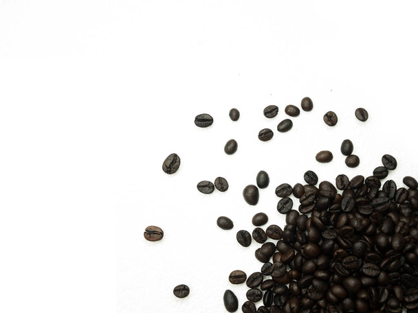 Coffee beans isolated on white background, Close up. - Photo, image