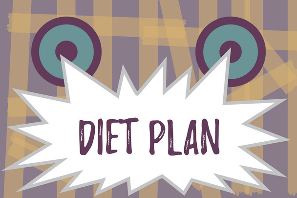 Írásbeli Megjegyzés mutatja a diéta tervet. Bemutató felhasználásának konkrét bevitel táplálkozási, egészségügyi analysisagement okokból üzleti fotó - Fotó, kép