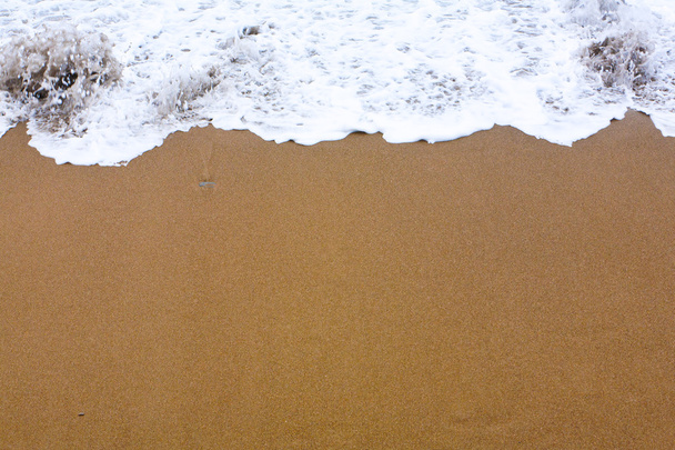 泡立つ海海岸のクローズ アップ - 写真・画像
