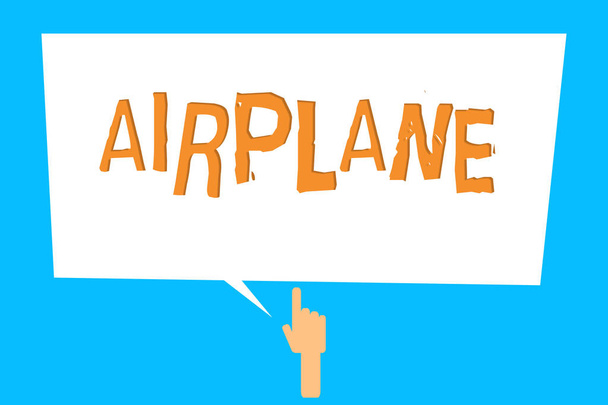 Scrittura concettuale a mano che mostra aeroplano. Business photo showcase Veicolo aereo progettato per il trasporto aereo di viaggio
 - Foto, immagini