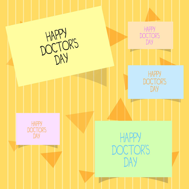 Escribir una nota que muestre que Happy Doctor es Day. Foto de negocios mostrando vacaciones que honra a los médicos por el trabajo que hacen
 - Foto, imagen