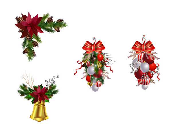 Christmas decoration set - Vector, Image